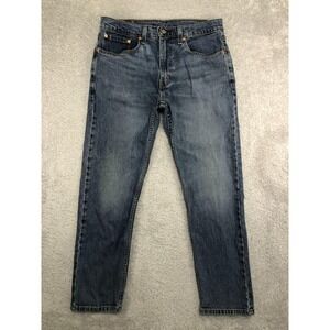 Levi's 502 Jeans Mens 32x28 (Tag 34x30) Taper Fit Blue Denim